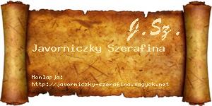 Javorniczky Szerafina névjegykártya
